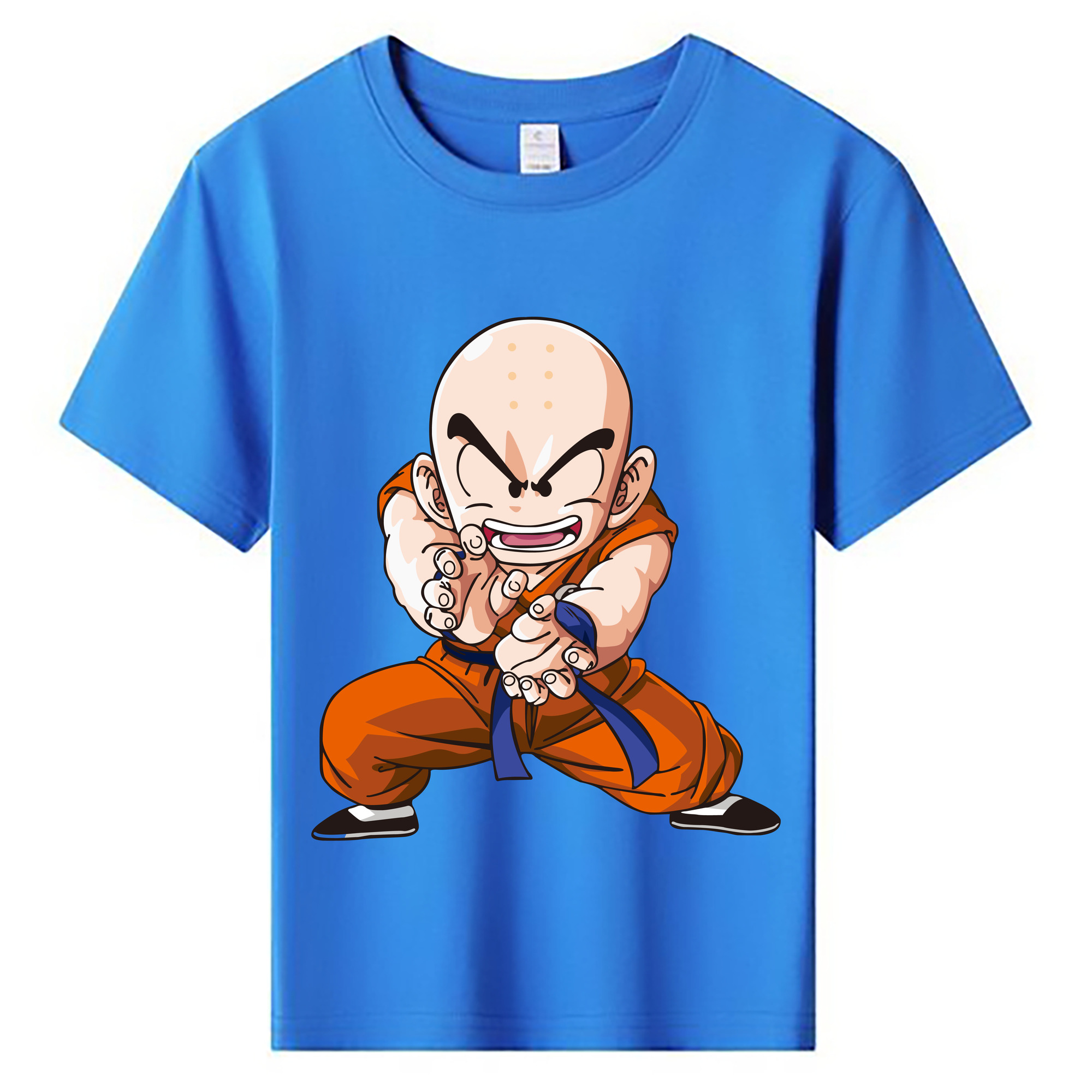 （画像用） ドラゴンボール クリリン DRAGON BALL krillin 綿100％キッズTシャツ（フロントプリント）